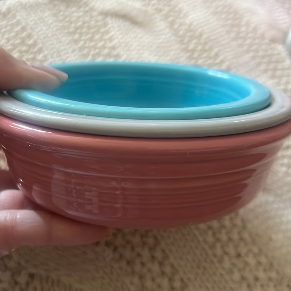 Rare Fiesta Ware Vintage Mini Bowl Trio - Picture 8 of 16